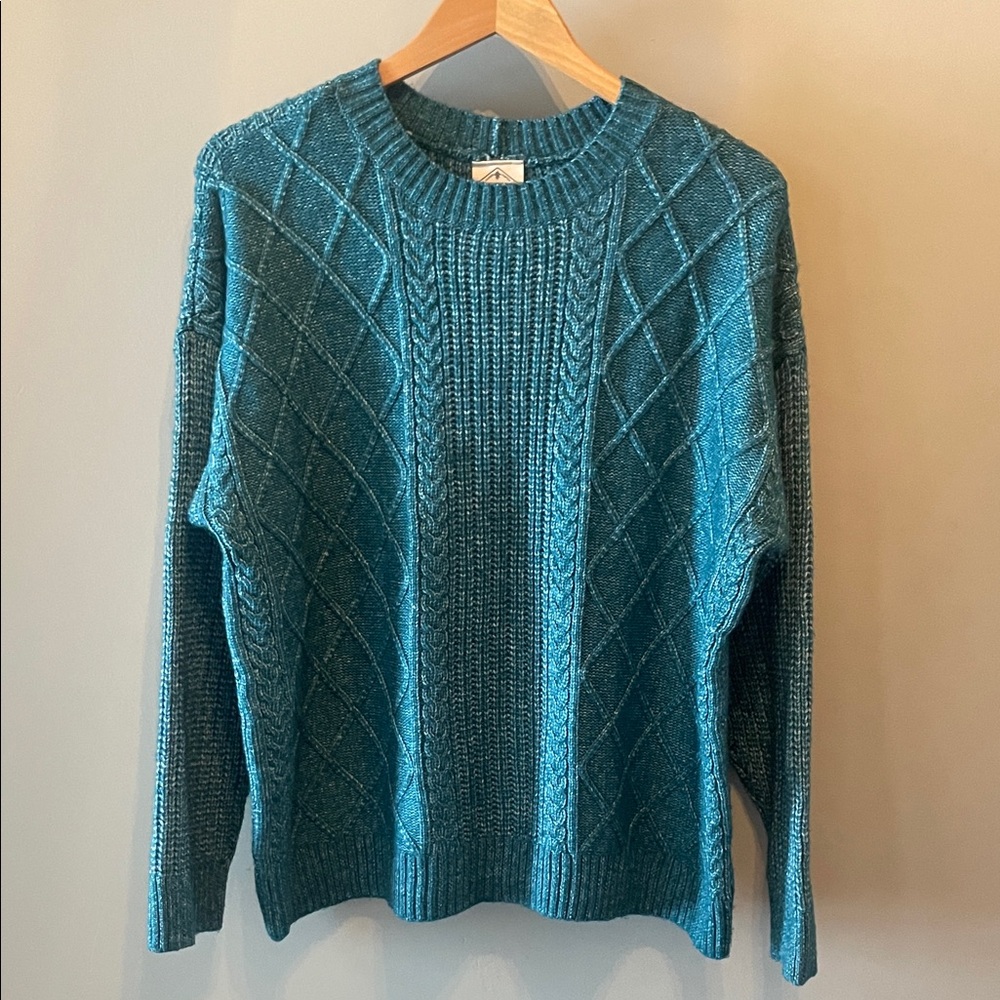 St. John's Bay Teal Crewneck Sweater Size XL